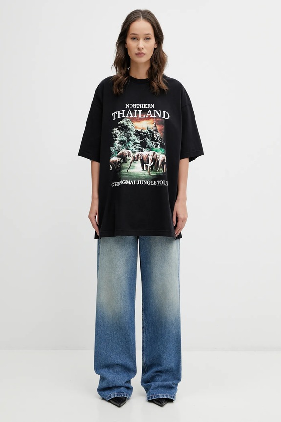 Bavlněné tričko VETEMENTS Thailand Tourist ME76TR241B
