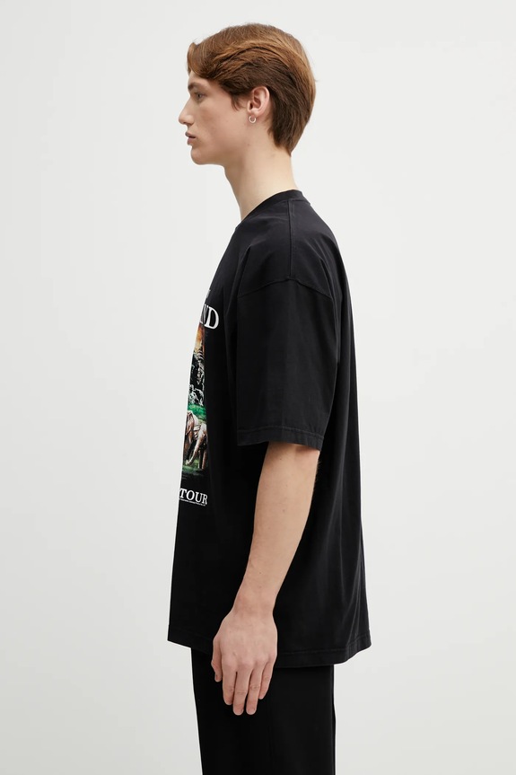 Oblečení Bavlněné tričko VETEMENTS Thailand Tourist ME76TR241B černá