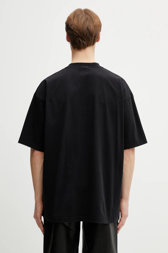 Хлопковая футболка VETEMENTS Paris Tourist ME76TR244B чёрный