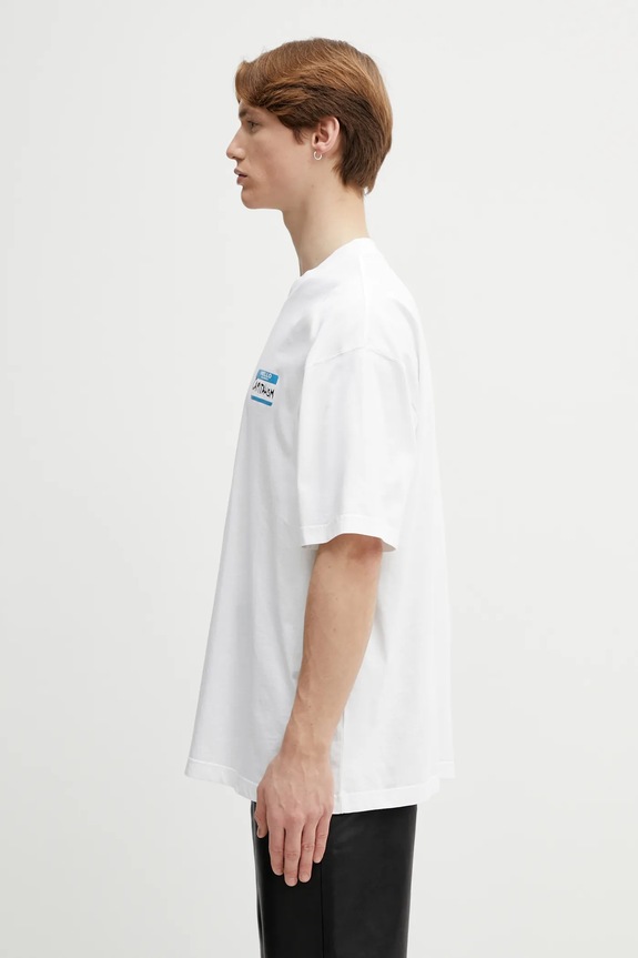 Oblečení Bavlněné tričko VETEMENTS Sticker ME76TR227W bílá