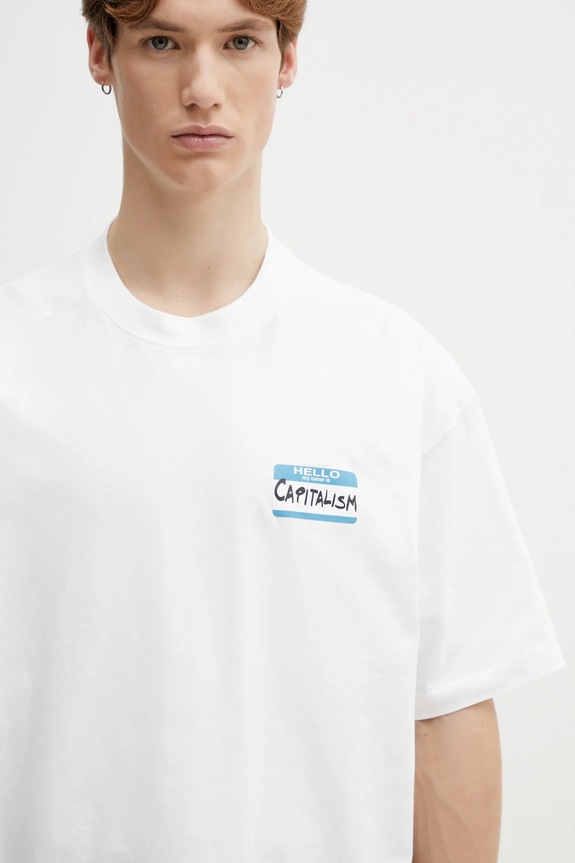 Bavlněné tričko VETEMENTS Sticker ME76TR227W