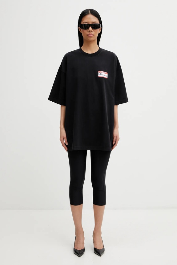 Хлопковая футболка VETEMENTS Sticker ME76TR228B