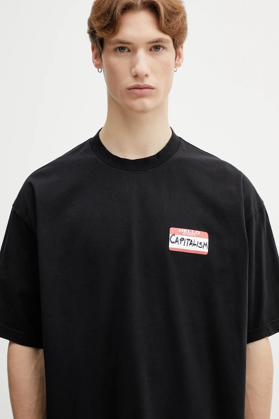 Хлопковая футболка VETEMENTS Sticker ME76TR228B