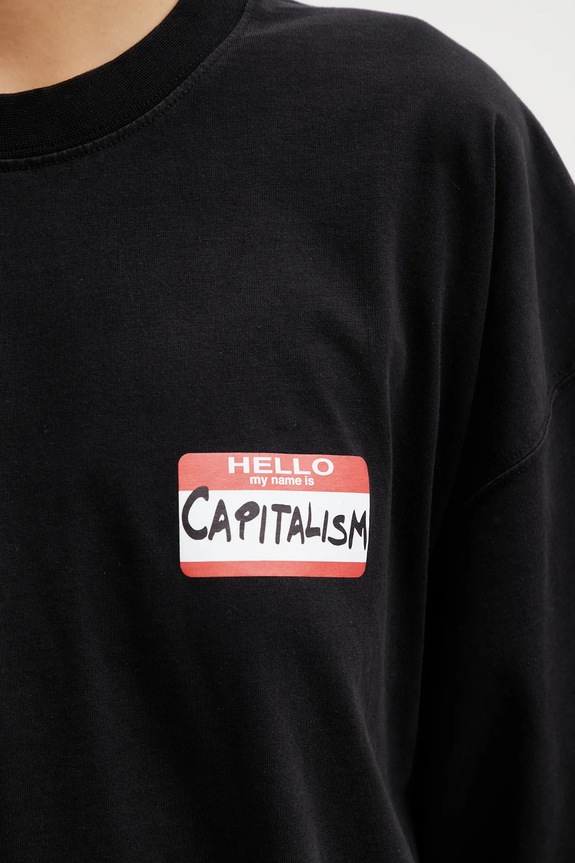 Хлопковая футболка VETEMENTS Sticker ME76TR228B