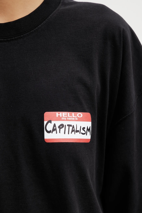 Хлопковая футболка VETEMENTS Sticker ME76TR228B