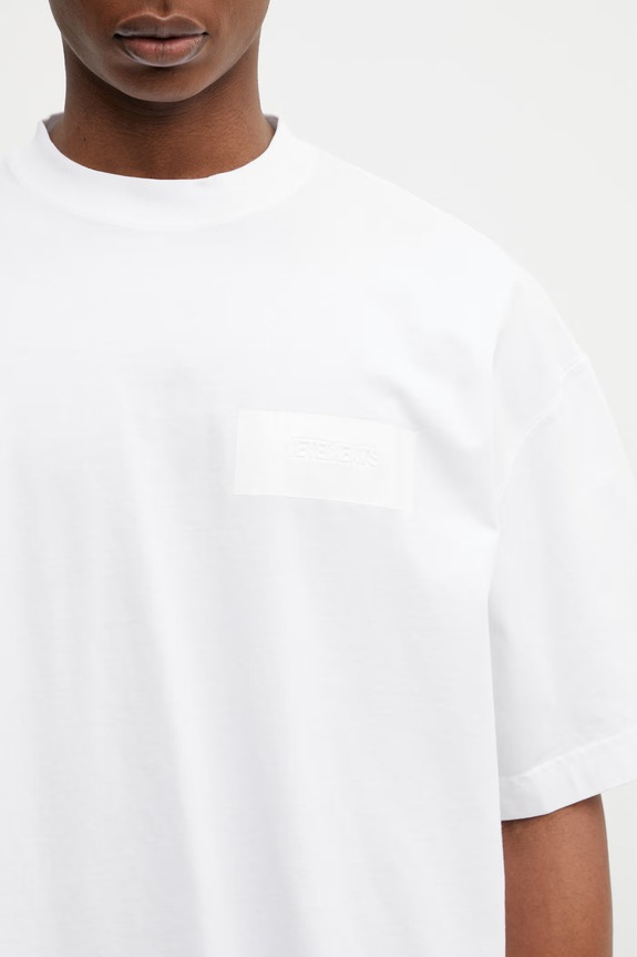VETEMENTS t-shirt bawełniany Taped Logo ME76TR150W