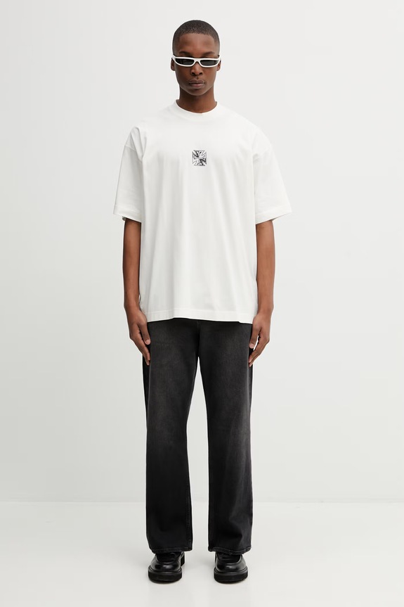 VETEMENTS t-shirt bawełniany Biker Cross Logo ME76TR168V
