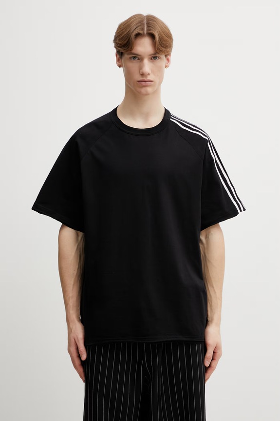 Y-3 t-shirt bawełniany RE 3S SS TEE bawełna czarny KQ9793