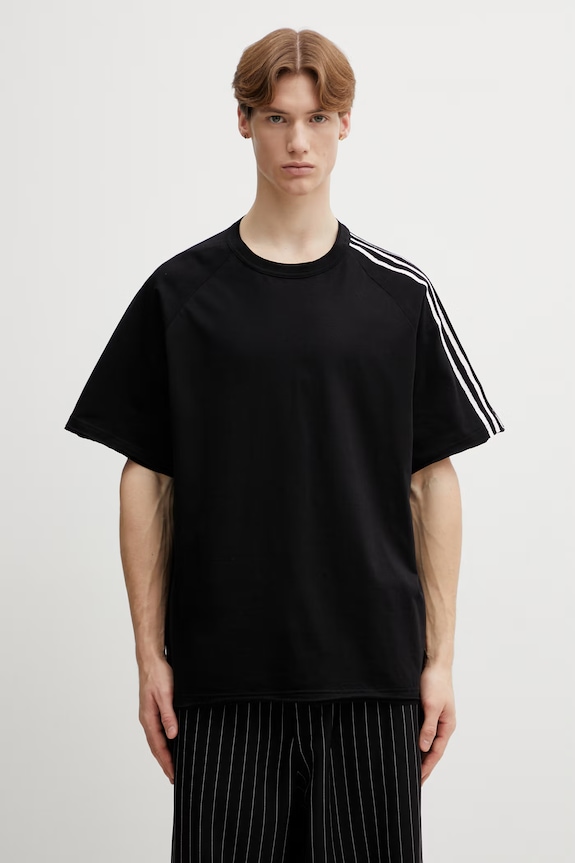 Y-3 t-shirt bawełniany RE 3S SS TEE bawełna czarny KQ9793