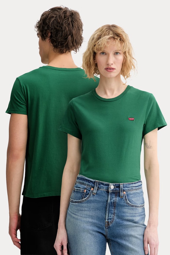 Βαμβακερό μπλουζάκι Levi's LSE_PERFECT κανονικό πράσινο A3116.0042