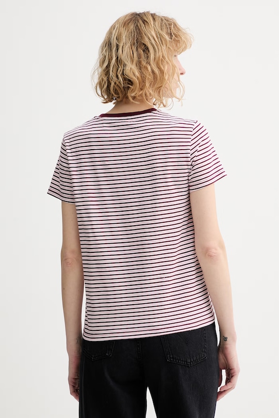 Βαμβακερό μπλουζάκι Levi's LSE_PERFECT TEE A3116.0043 μπορντό