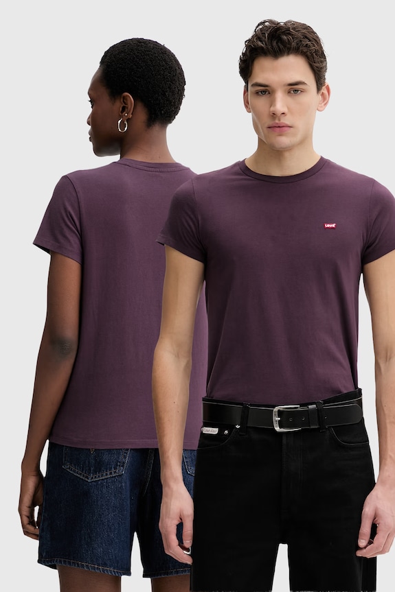 Βαμβακερό μπλουζάκι Levi's LSE_PERFECT κανονικό μωβ A3116.0045