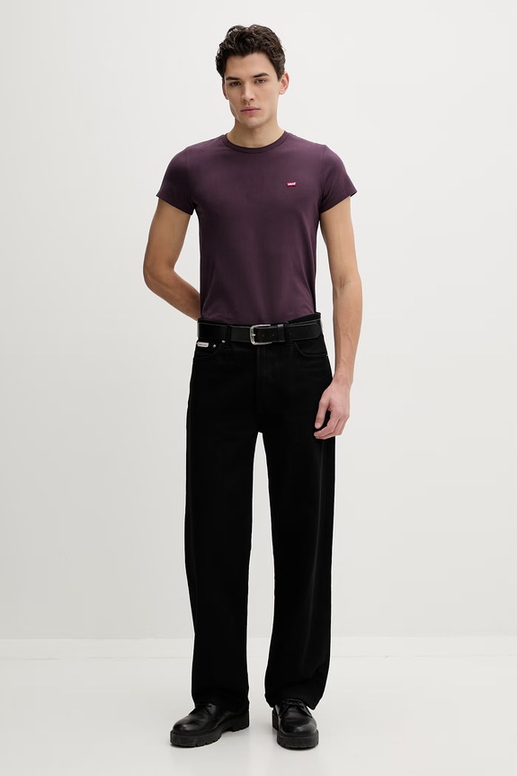 Βαμβακερό μπλουζάκι Levi's LSE_PERFECT μωβ A3116.0045