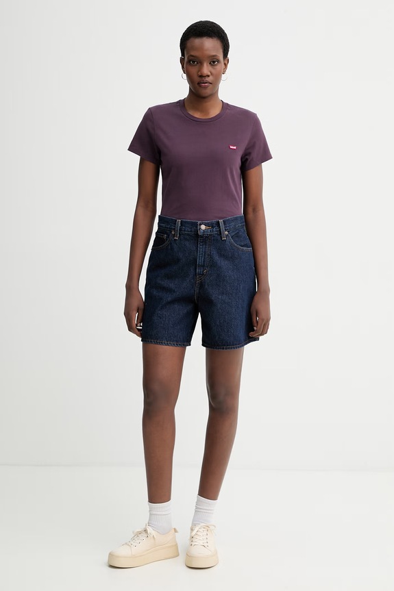 Βαμβακερό μπλουζάκι Levi's LSE_PERFECT A3116.0045 μωβ