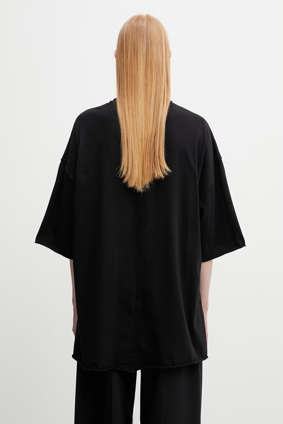 Odzież Rick Owens DRKSHDW Tommy T-shirt bawełniany męski DU01F4259.RNEP5 czarny