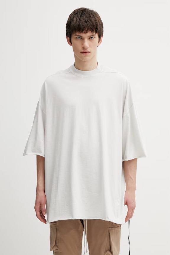 Rick Owens DRKSHDW t-shirt in cotone Tommy rilassato beige DU01F4259.RN