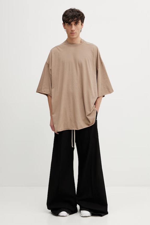 Bavlnené tričko Rick Owens DRKSHDW Tommy DU01F4259.RN béžová