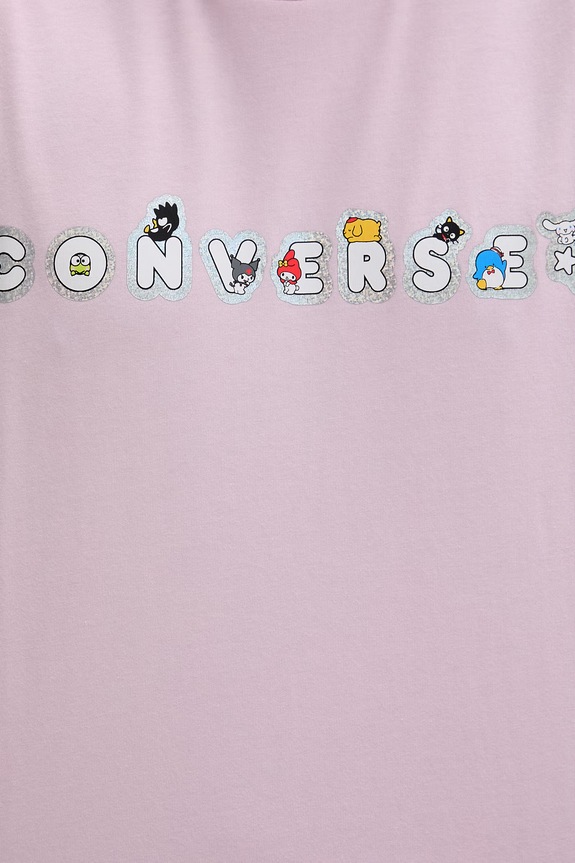 Converse t-shirt bawełniany x HELLO KITTY CVM5T517 różowy