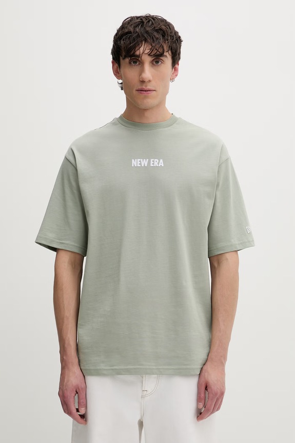 New Era t-shirt damski bawełniany GRAPHIC BP OS 60771530 zielony SS26