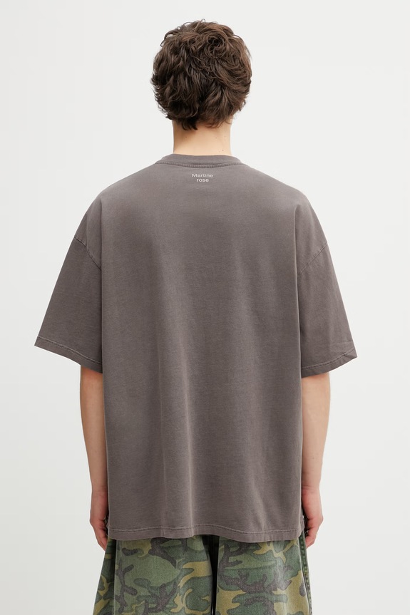 Martine Rose oversize majica kratkih rukava od pamuka 621JE06700N smeđa