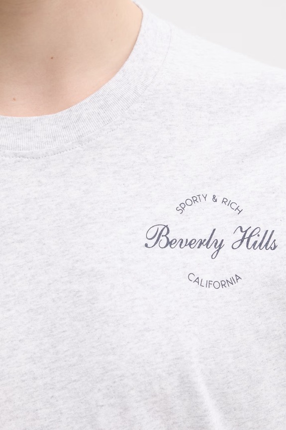 Sporty & Rich Beverly Script футболка бавовняна TO11976257GY03