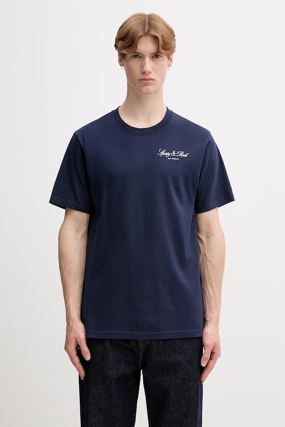 Sporty & Rich Vendome LA футболка бавовняна темно-синій TO11976269BL106