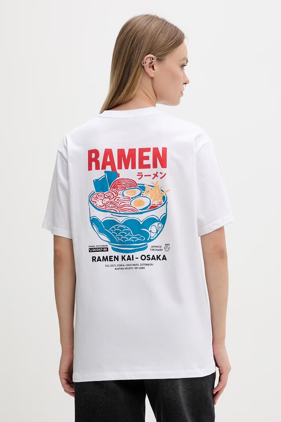 Kaotiko tricou din bumbac alb AS036.01.G002
