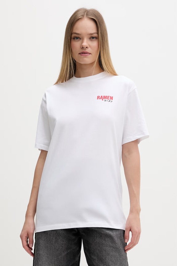 Îmbrăcăminte Kaotiko tricou din bumbac AS036.01.G002 alb