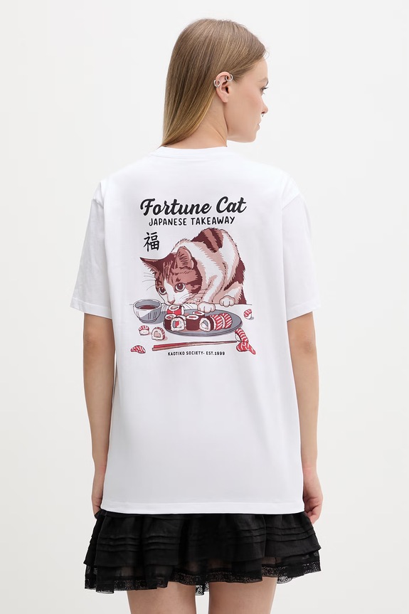 Kaotiko tricou bumbac alb AS038.01.G002