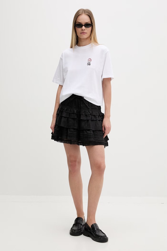 Kaotiko tricou bumbac AS038.01.G002 alb SS26