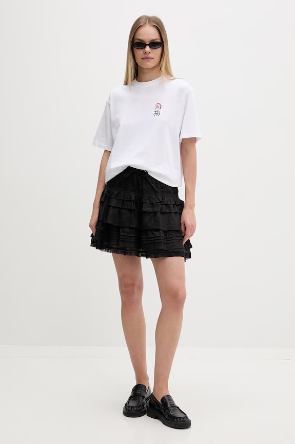 Kaotiko tricou bumbac AS038.01.G002 alb SS26