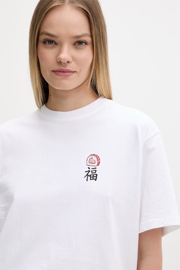 Kaotiko tricou bumbac alb AS038.01.G002
