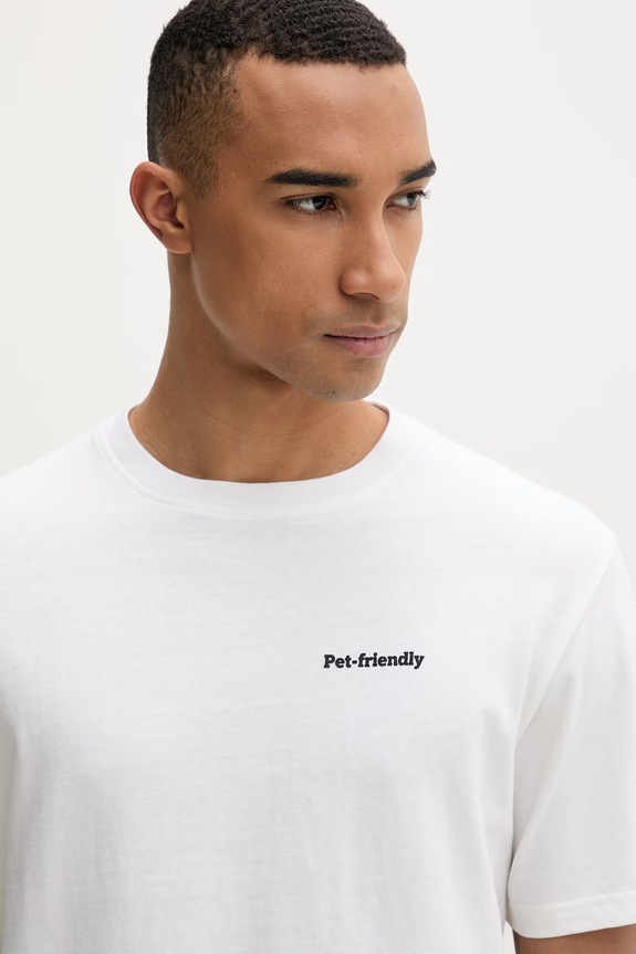 Kaotiko T-shirt bawełniany beżowy AS021.01.G002