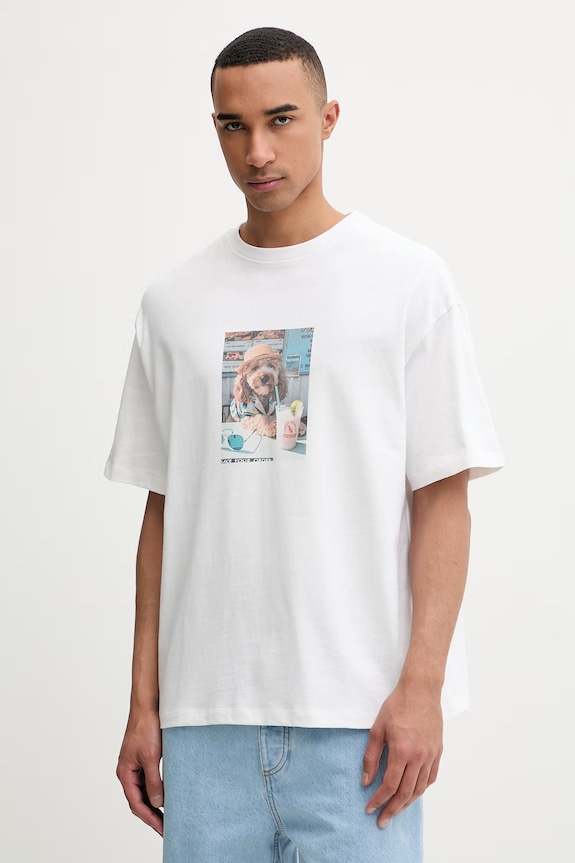 Kaotiko T-shirt bawełniany beżowy AS022.01.G002