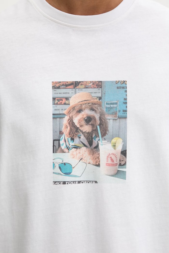 Kaotiko T-shirt bawełniany AS022.01.G002 beżowy