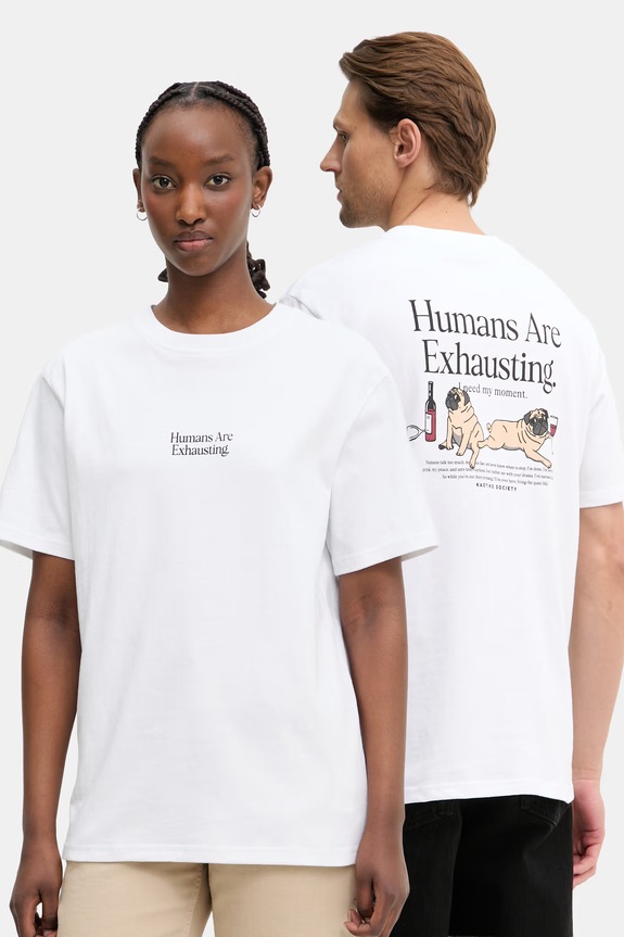Kaotiko T-shirt bawełniany biały AS027.01.G002