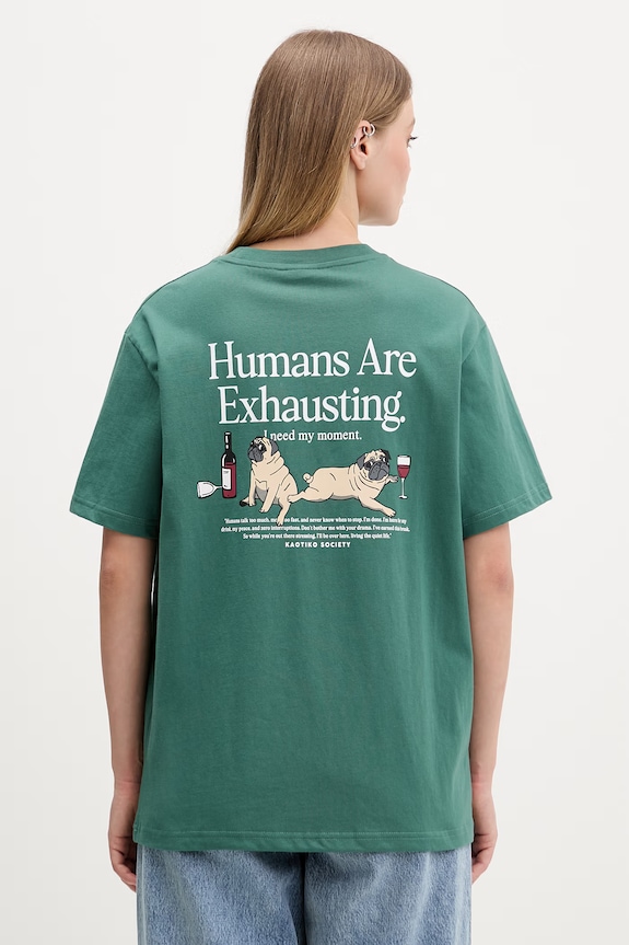 Odzież Kaotiko T-shirt bawełniany AS027.02.G002 zielony