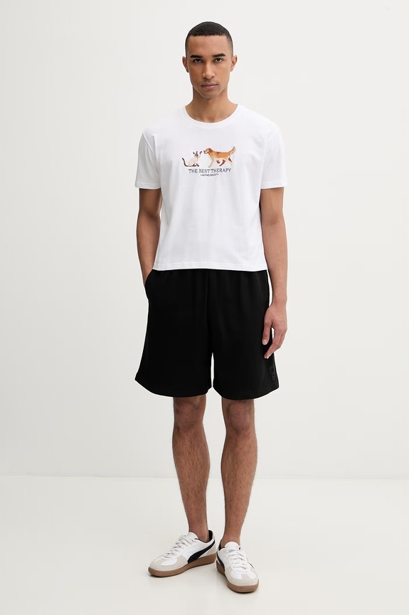 Kaotiko T-shirt bawełniany AS031.02.M002 biały SS26