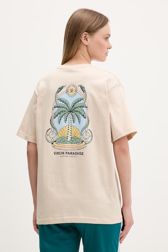 Odzież Kaotiko T-shirt bawełniany AS041.01.G002 beżowy