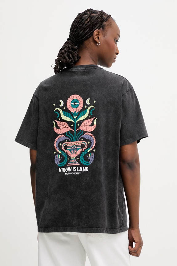 Odzież Kaotiko T-shirt bawełniany AS042.01.G002 czarny