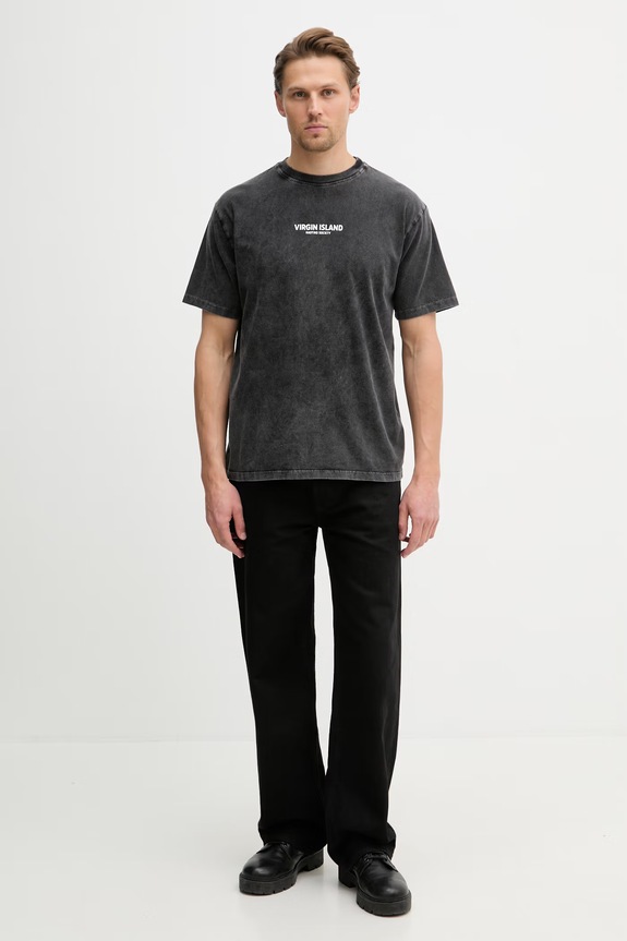 Kaotiko T-shirt bawełniany czarny AS042.01.G002