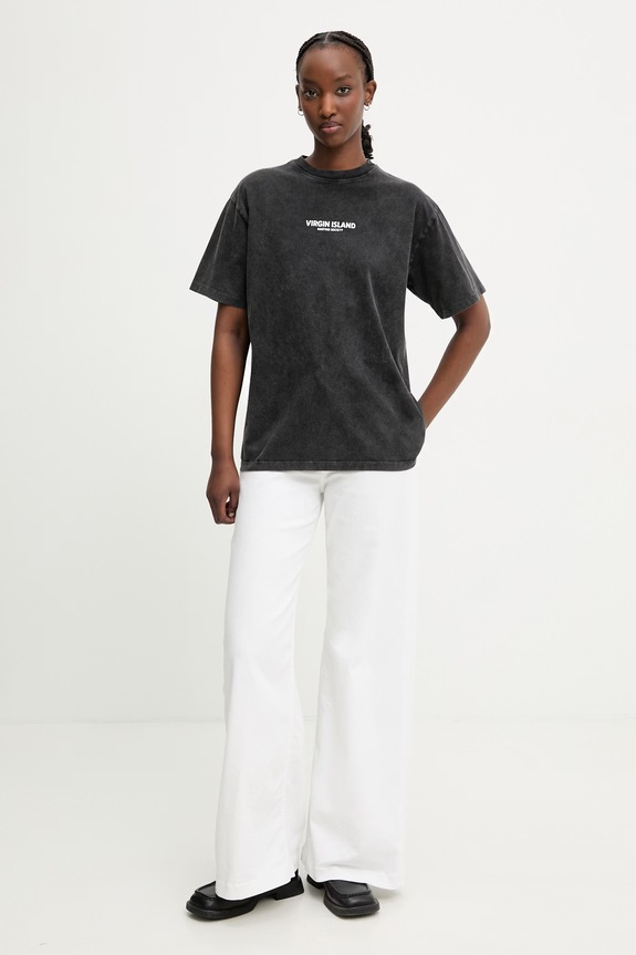 Kaotiko T-shirt bawełniany AS042.01.G002 czarny