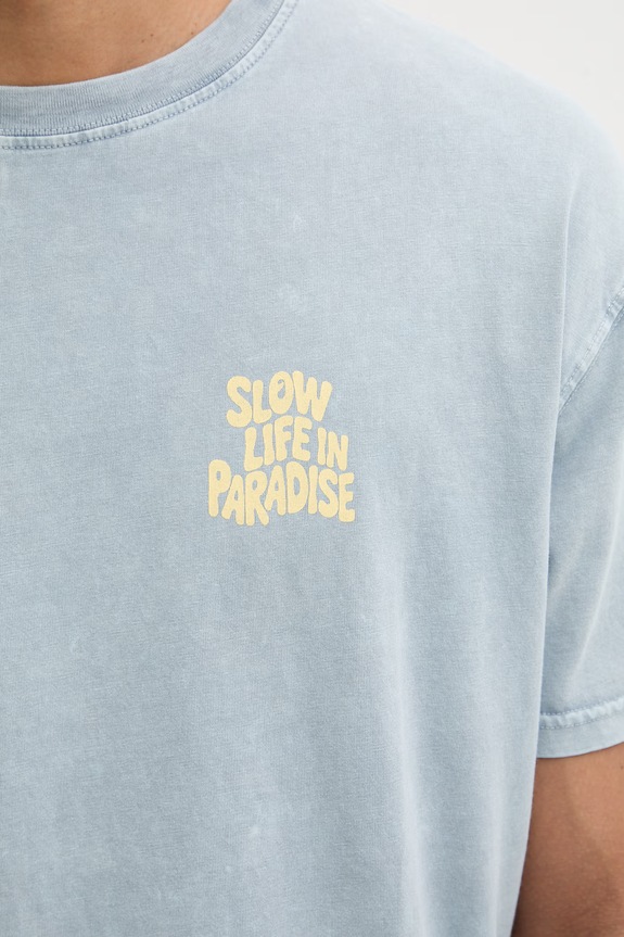 Kaotiko T-shirt bawełniany AS047.01.G002 niebieski