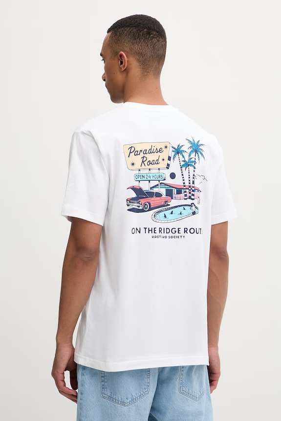 Kaotiko T-shirt bawełniany biały AS057.01.G002