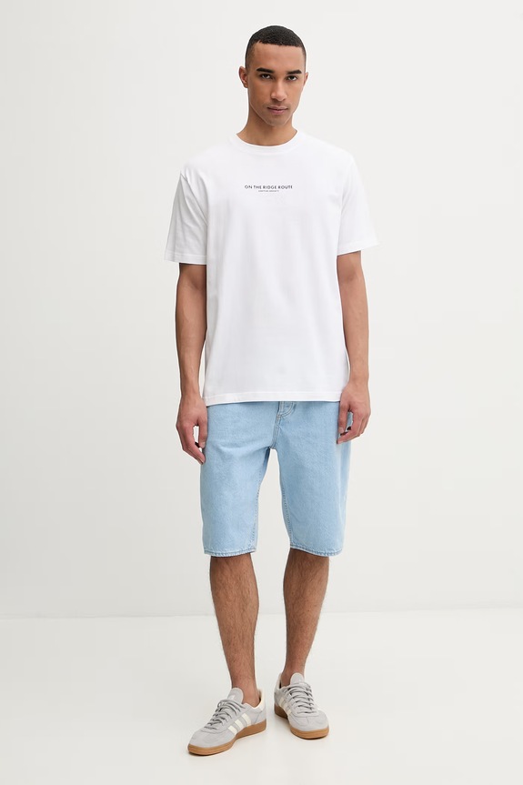 Kaotiko T-shirt bawełniany AS057.01.G002 biały SS26