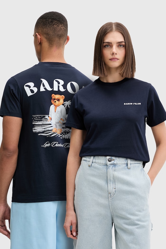 Baron Filou T-shirt bawełniany Filou CLXVIII. BARON granatowy 000015594
