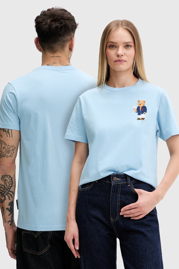 Baron Filou tricou din bumbac Filou CLXIV albastru 000015622