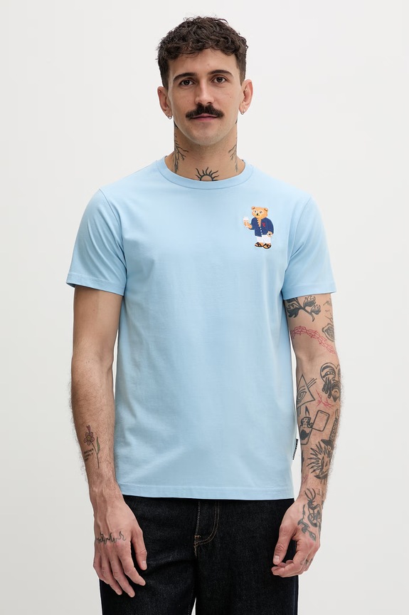 Baron Filou tricou din bumbac Filou CLXIV albastru 000015622