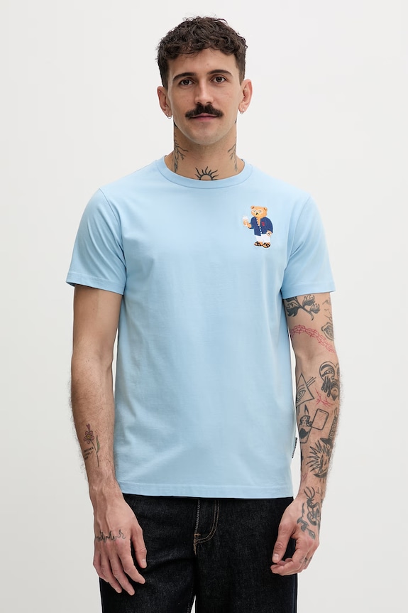 Baron Filou tricou din bumbac Filou CLXIV albastru 000015622