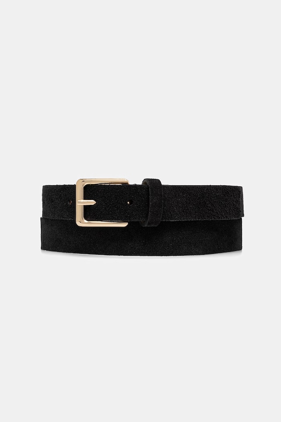 Answear Lab curea din piele intoarsa negru C012.0HKK